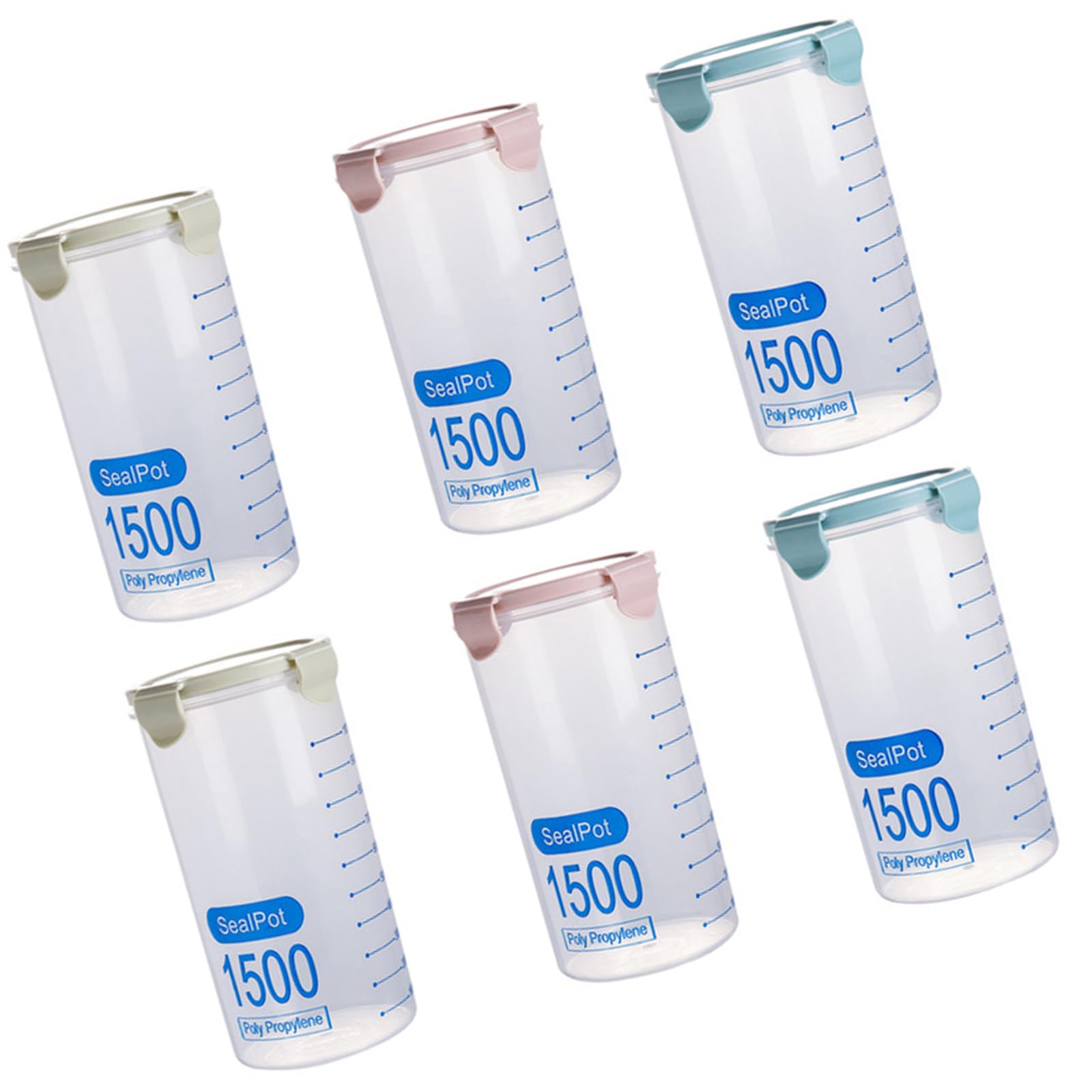 HDOYTXXM Clear Airtight Kitchen Canisters for Cereals, Snacks & Flour Stackable, Dishwasher Safe Organizers Refrigerator Storage Containers