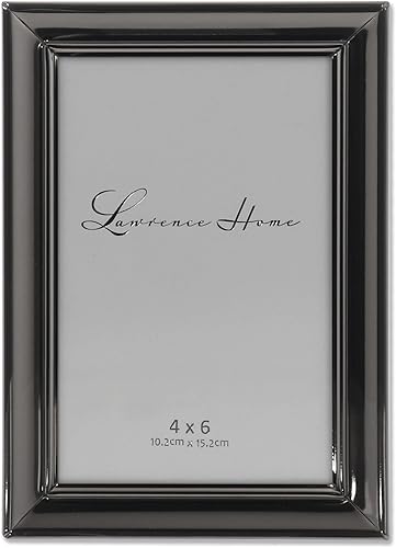 Lawrence Frames Strata Marco de fotos de metal, 4 x 6, humo negro