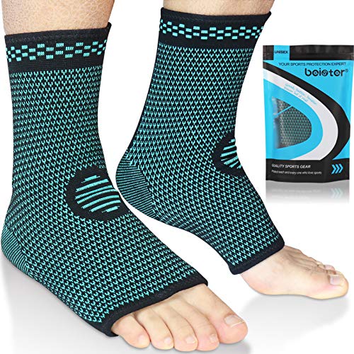 Beister tobilleras de compresión para mujeres y hombres, elástico para esguinces, fascitis plantar, calcetines para recuperación de lesiones, dolor de articulaciones, tendón de Aquiles Cover