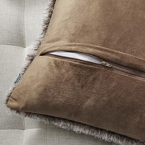 Image of Faux Fur Throw Pillow Covers for Couch Decorative Pillows 18x18 Inches