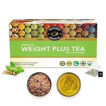 شاي TEACURRY Weight Plus - عبوة لمدة شهر واحد، 30 كيس شاي - يساعد في الحصول على وزن صحي