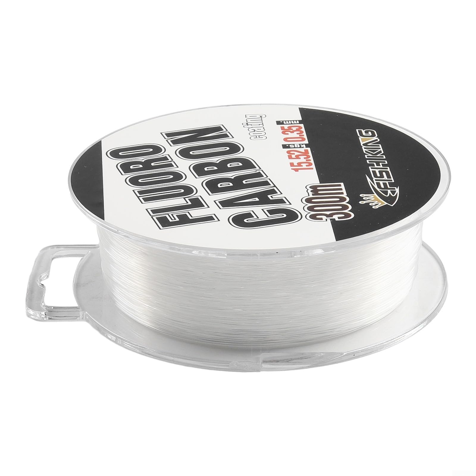 300M Fluorocarbon Fishing Line, Clear Carbon Fiber Leader, Strong Tension & Smooth High Sensitive Anti-Knotting Anti-Curl, (0.35mm)