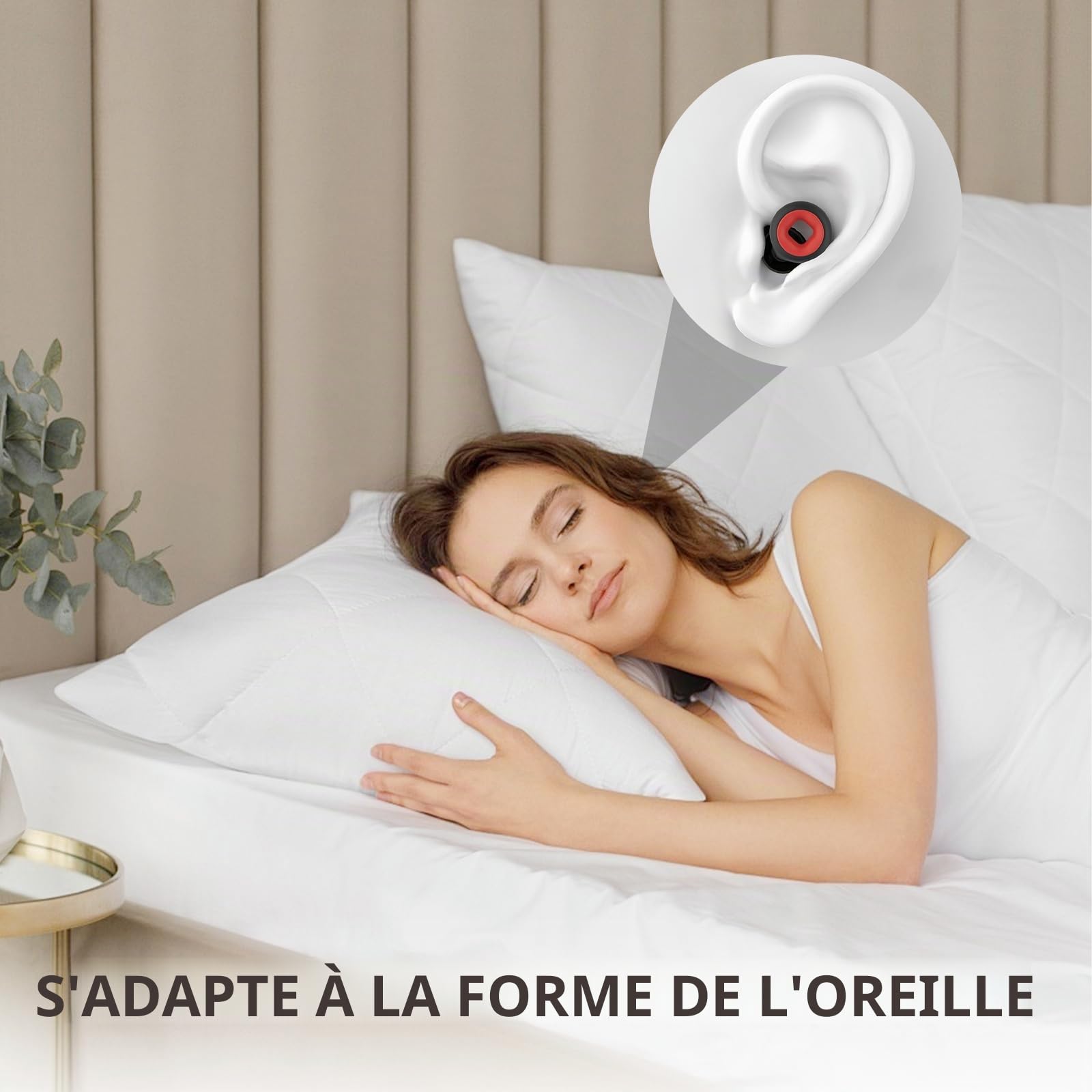 Bouchons d’Oreille, 1 Ensemble Bouchon d’Oreille Protection Auditive, Réutilisables et Ultra Confortables pour Artevive Moto Earplugs, Silicone Flexible pour Sommeil, Concerts, 6 Embouts