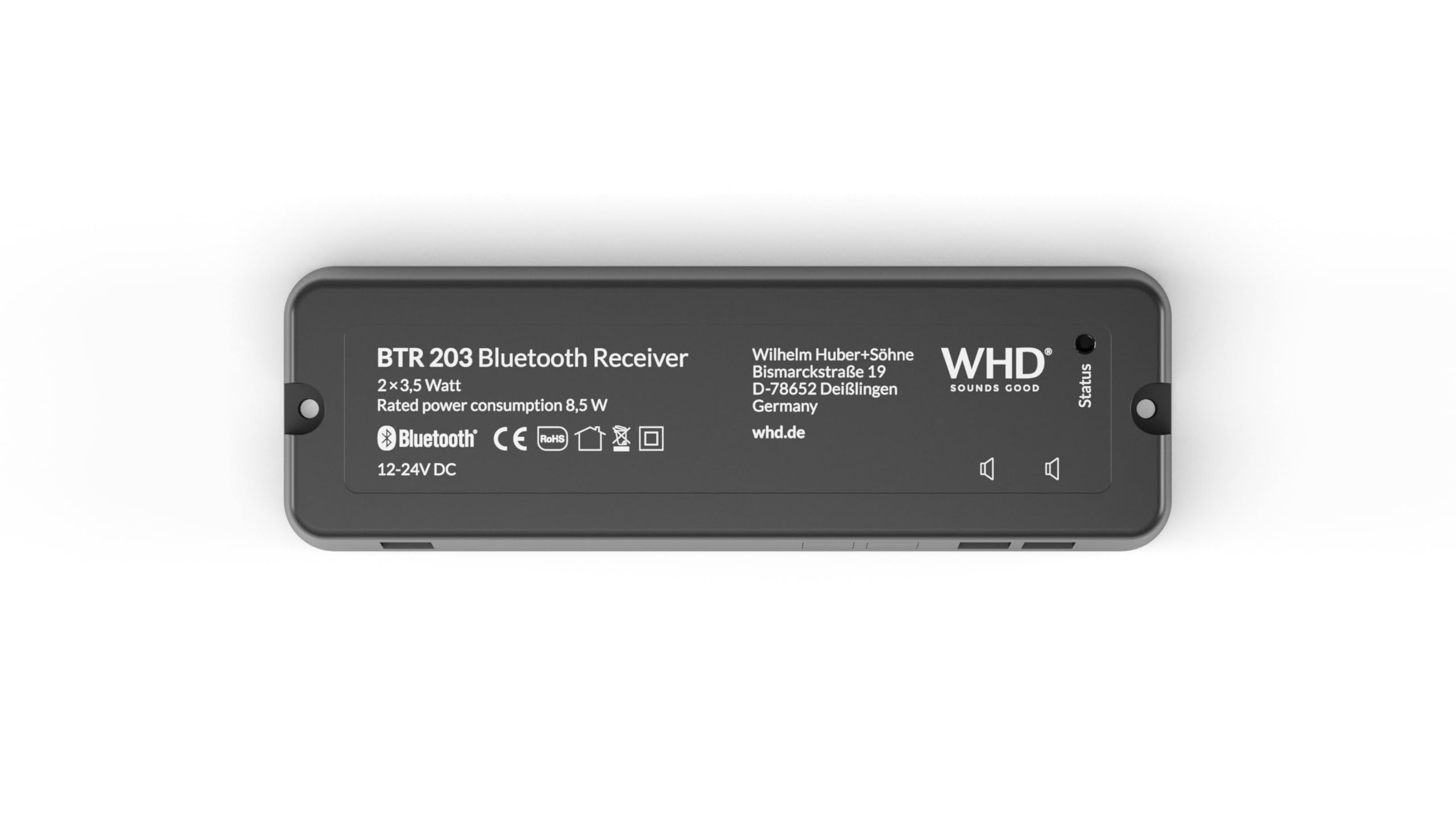 WHD Unsichtbare Bluetooth Lautsprecher Einbau für Möbel, Bad, Küche & Wohnmobil | Verstecktes Soundsystem BTR203 Exciter Set