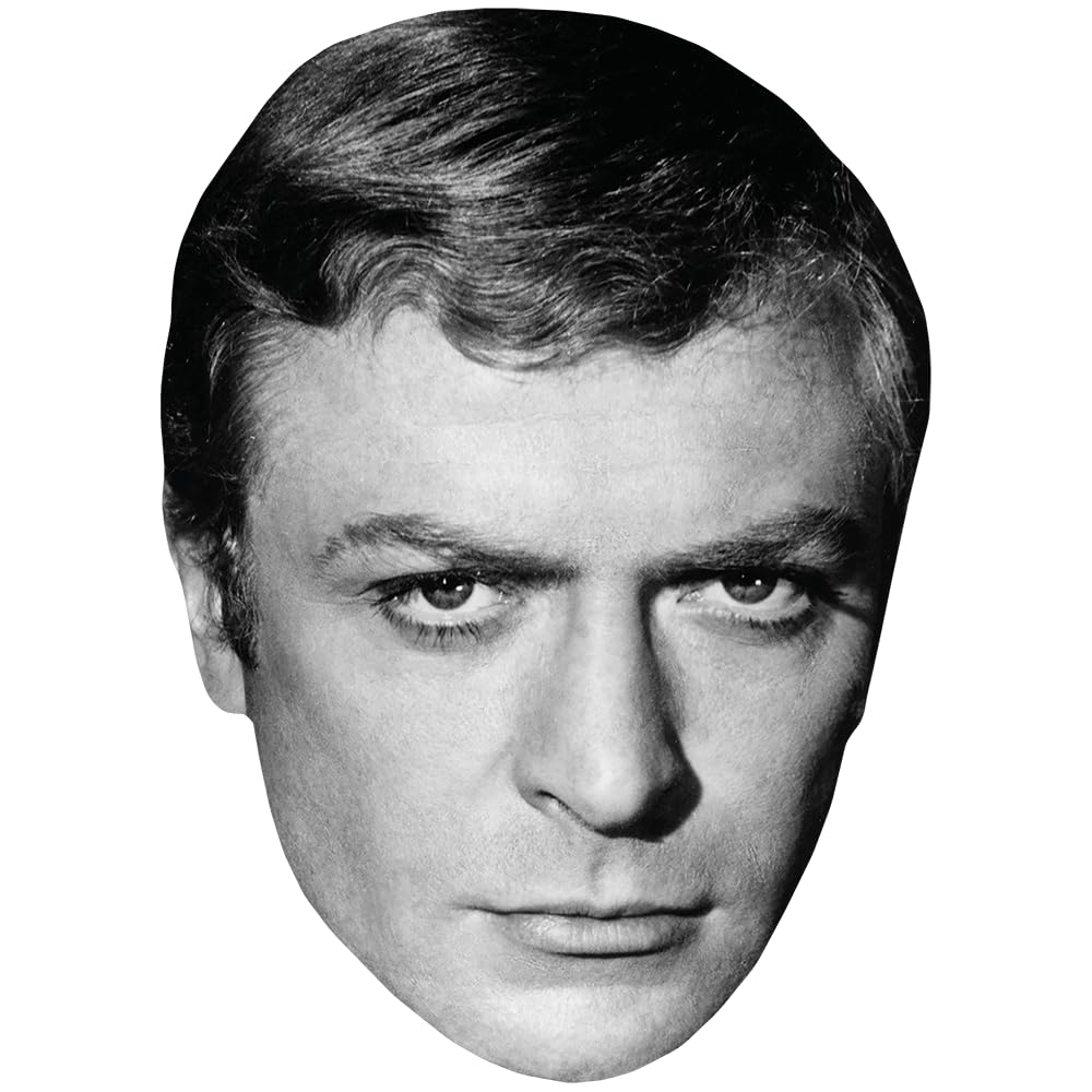 Michael Caine (BW) Celebrity Mask, Flat Card Face, Fancy Dress Mask
