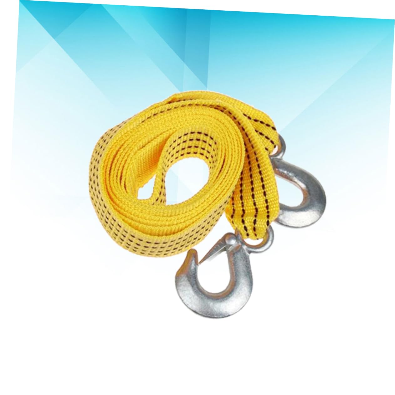 Cuerda de Remolque, Remolque de Coche de Nailon, Cuerda de Cabrestante Resistente, Cuerda de Cabrestante con Ganchos, Cuerda de Cabrestante de Coche/Yellow/Size 1