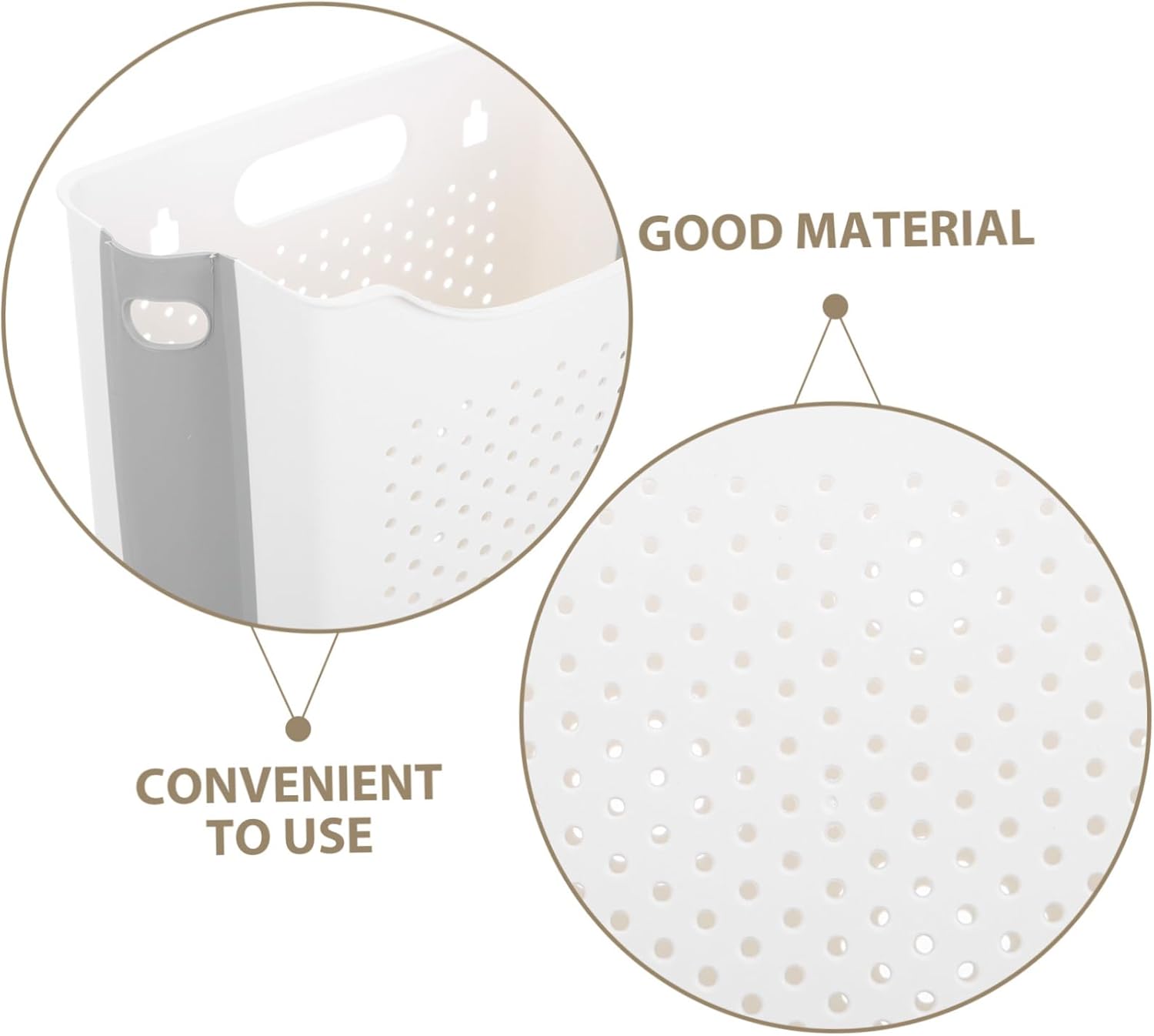 Kichvoe Collapsible Wall Mounted Laundry Basket with Large Capacity Breathable Foldable Hamper for Dirty Clothes Space Saving Storage Container for Bathroom and Room Organization