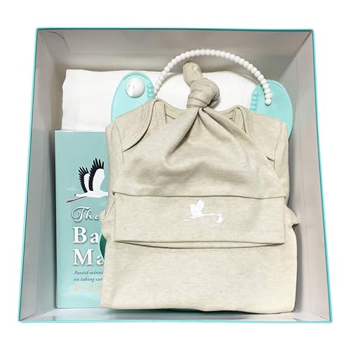 Miniatura 2 de Gift Set for New Parents (6 piezas) - Curso completo sobre el cuidado del recién nacido (2 discos DVD + Online), Onesie orgánico, sombrero,