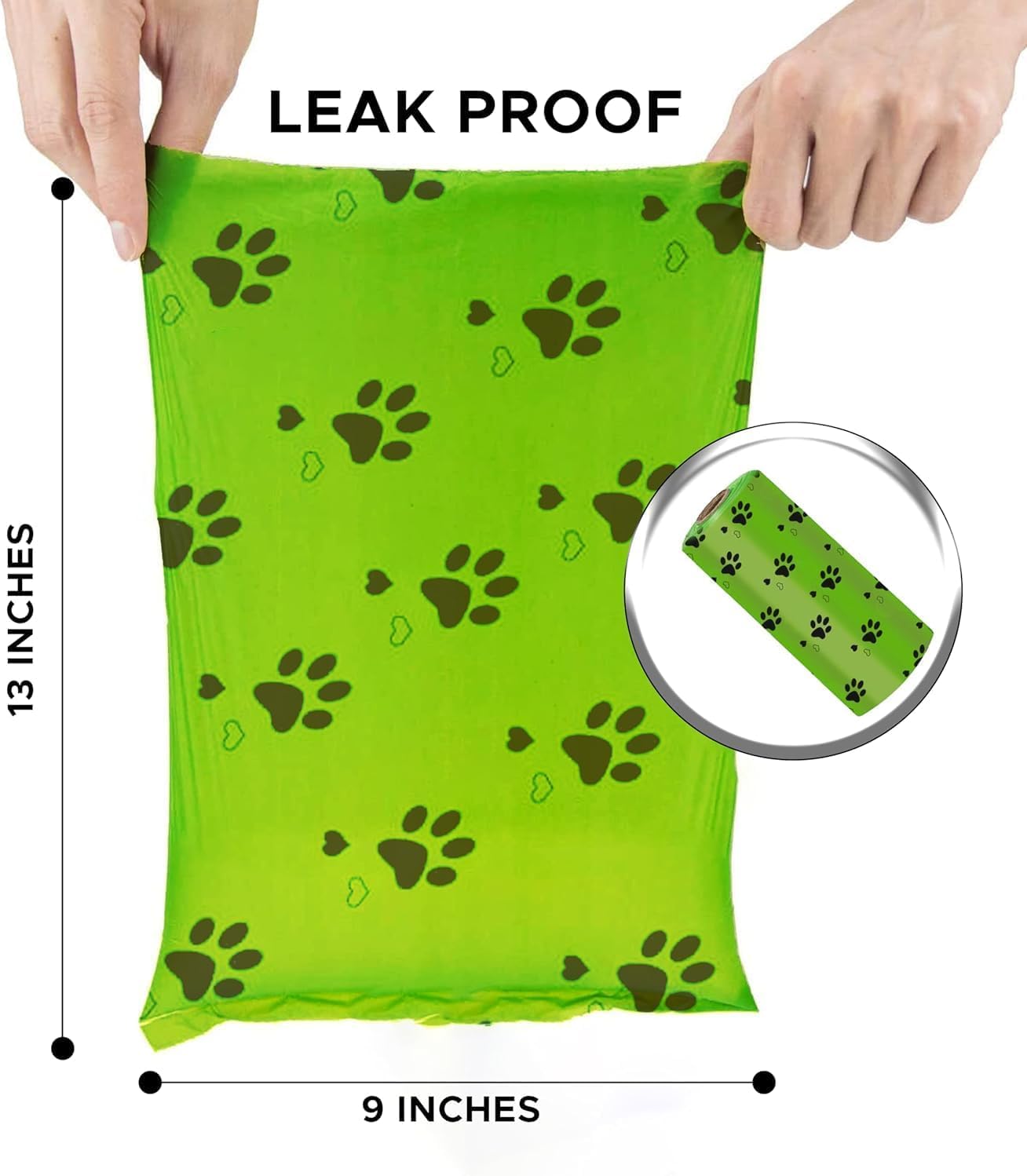 EcoNour Dog Poo Bags 540 Counts Biodegradable Poop Waste Bag with Odor-Masking Scent and Dispenser - 100% Leak Proof Convenient Dispensing, Durable & Generously Sized Dog Poop Bags for Pet Owners — view 5