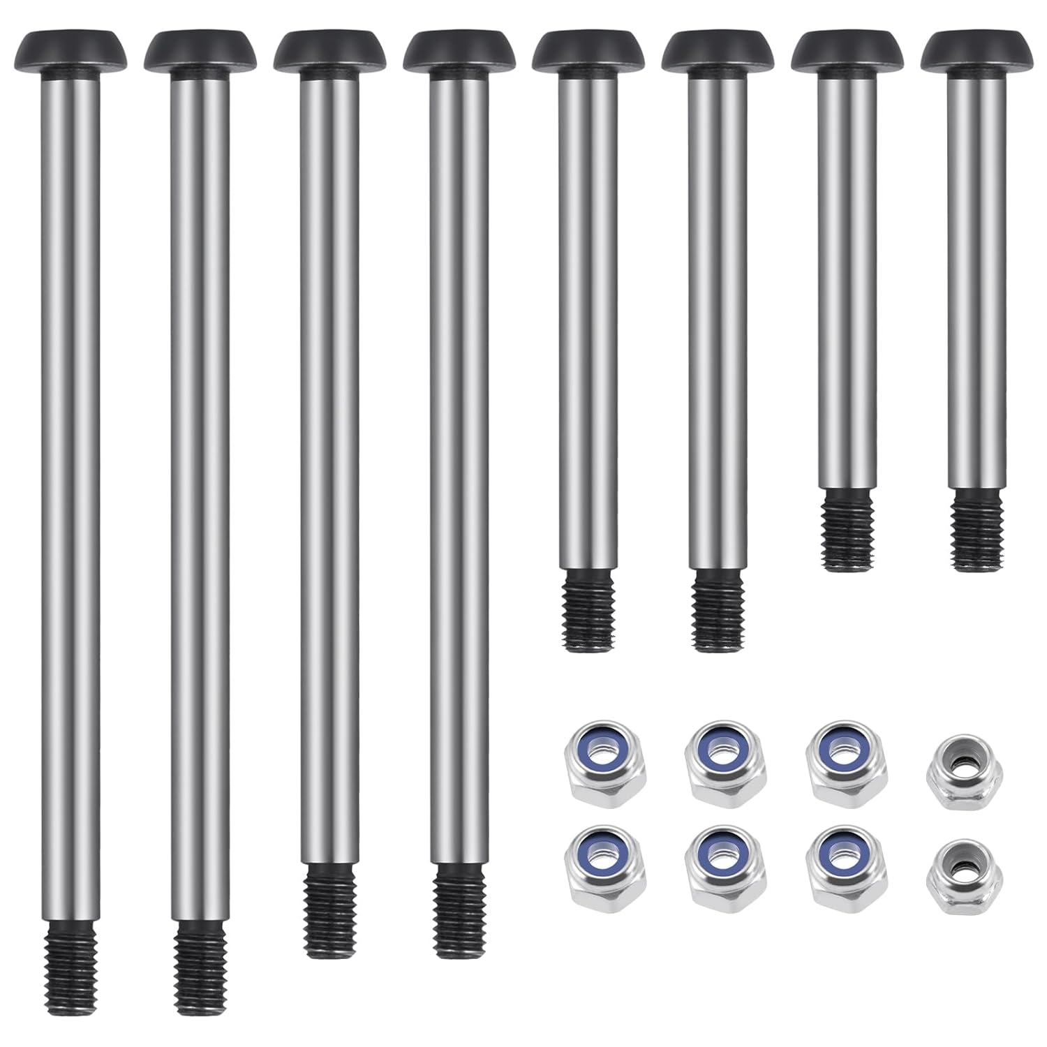 RCHUBAM 1/10 Slash RC Hinge Pin Kit Steel Complete RC Suspension Hinge Pin Kit 8PCS Steel Lock-nut Style Hinge-Pin for 1/10 TRX Slash 2wd RC Crawler Cars Upgrade Parts