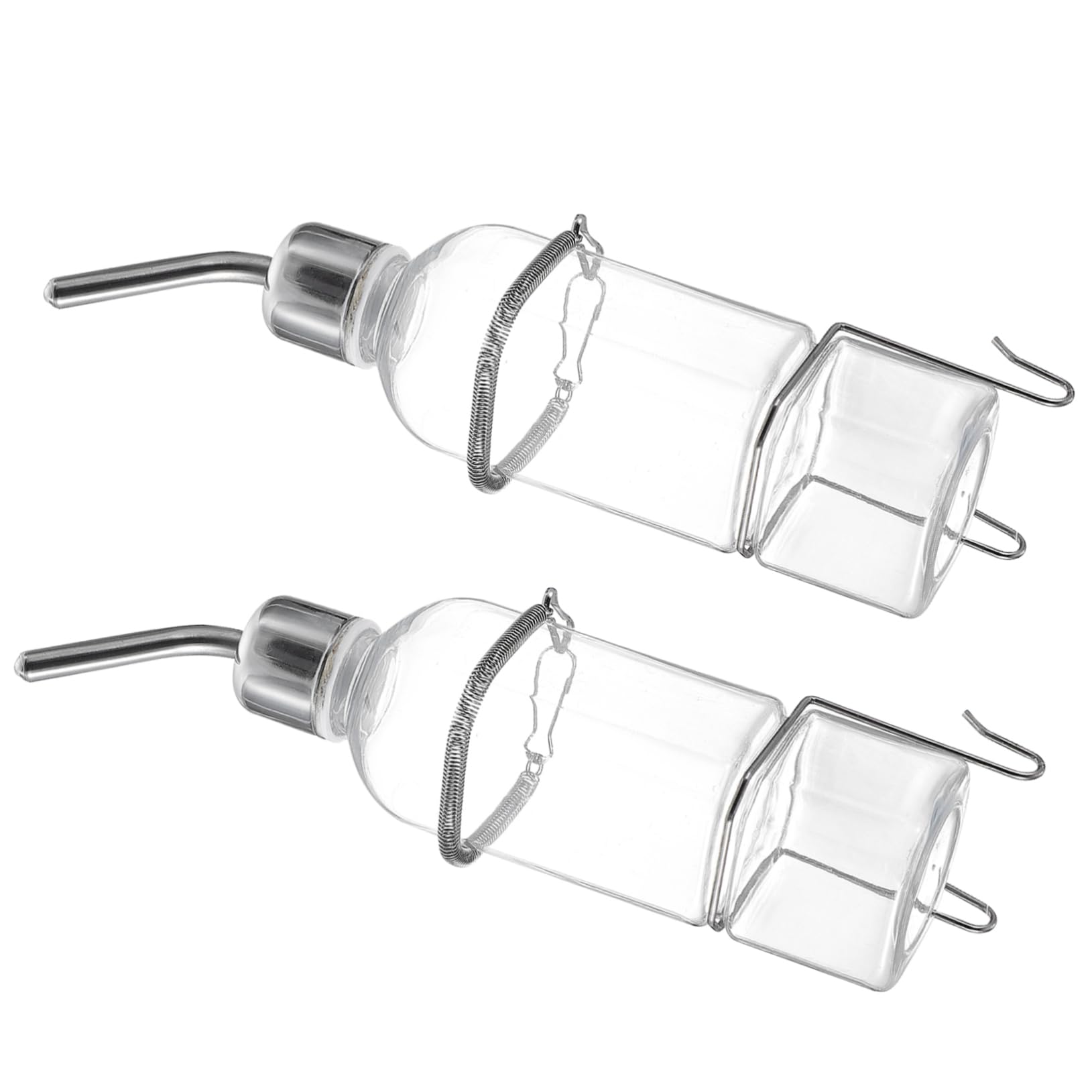 FRCOLOR 6piezas Bebedero para Mascotas De Plástico Soporte Colgante Botella De Agua para Conejos y Hámsters Sistema Antigravedad Sin Fugas para Jaulas y Uso Práctico