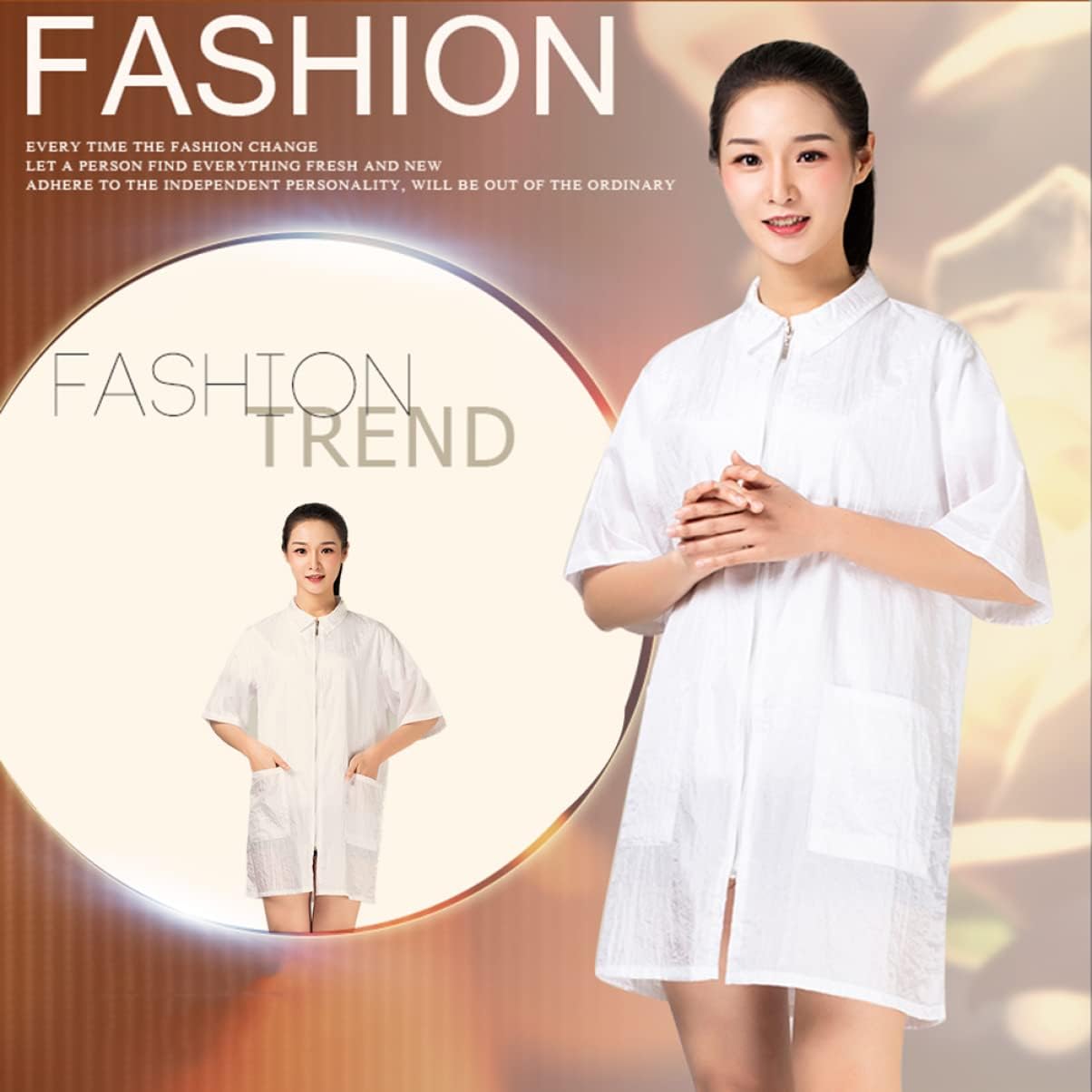 Breathable Hairdresser Overalls for Beauty Technicians Comfortable Salon Uniform with Pocket White
