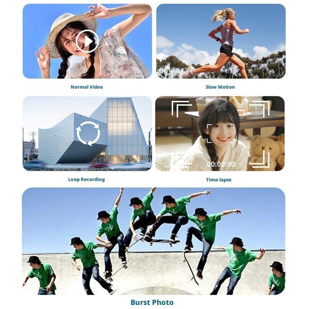 Fotocamera digitale retrò scorrevole 4K 64MP, fotocamera compatta per vlogging con schermo da 2,8", zoom 16X autofocus CCD per adolescenti adulti principianti, 2026 nuovo regalo fotografico portatile