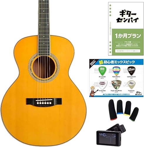 Eris. Aproa アコースティックギター 弾きやすい628mmスケール エリス アプロア (超初心者セット/動画サポート付き, グロス/ヴィンテージナチュラル)