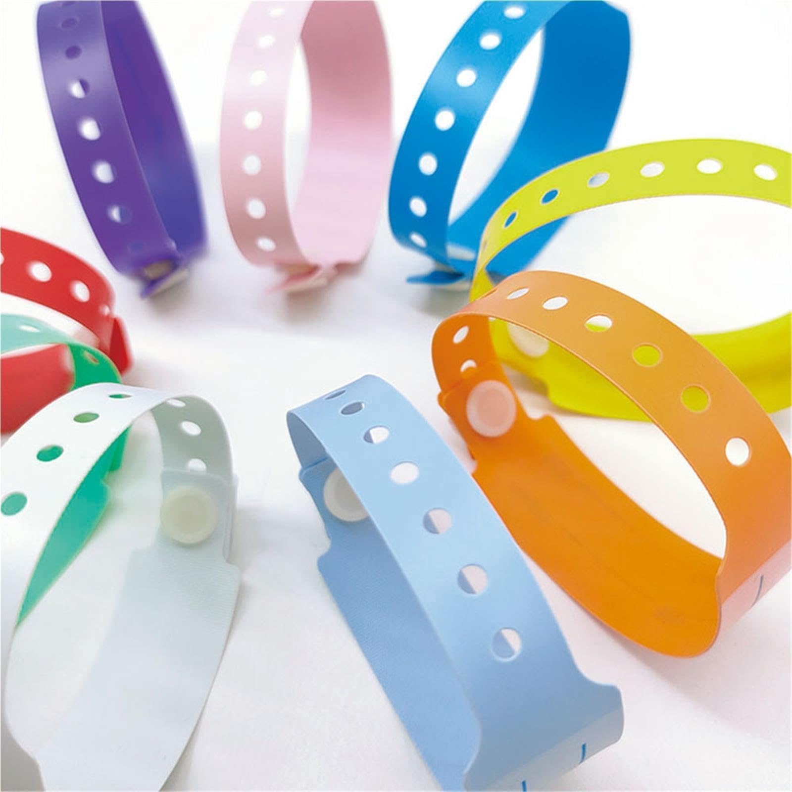 100pcs bracelets médicaux imperméables en PVC souple