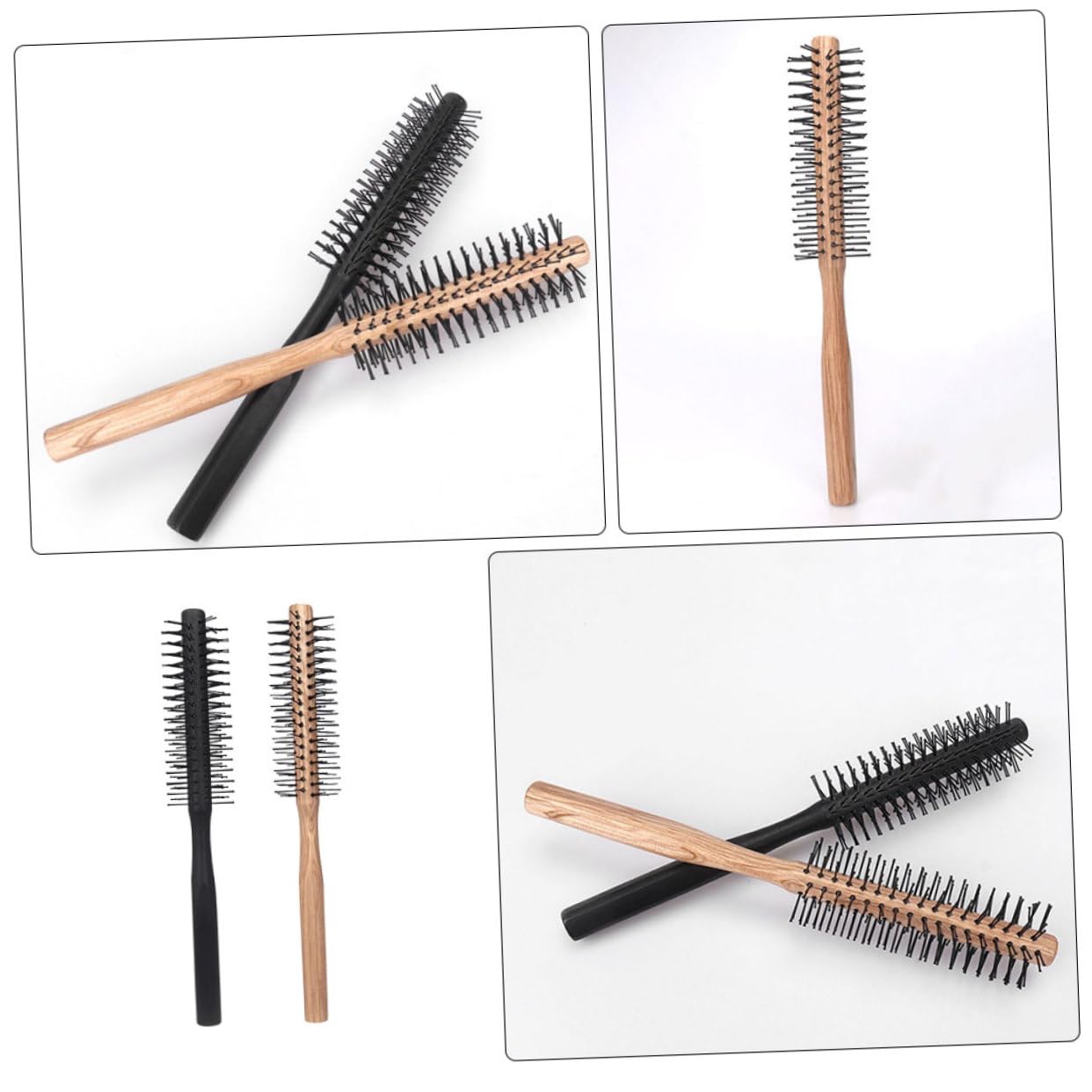 FRCOLOR 10 Stk Kamm Für Lockiges Haar Haarbürste Trocknen Styling Beinstrumpfbänder Für Oberschenkel Trockner Föhnbürste Borste Rundbürste Zum Ausblasen Kleine Rundbürste Perlen Nylonwolle