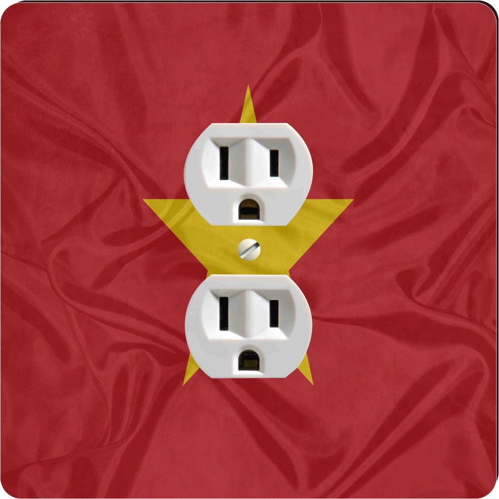 Plaque de sortie drapeau Vietnam 1731 Outlet finition haute qualite