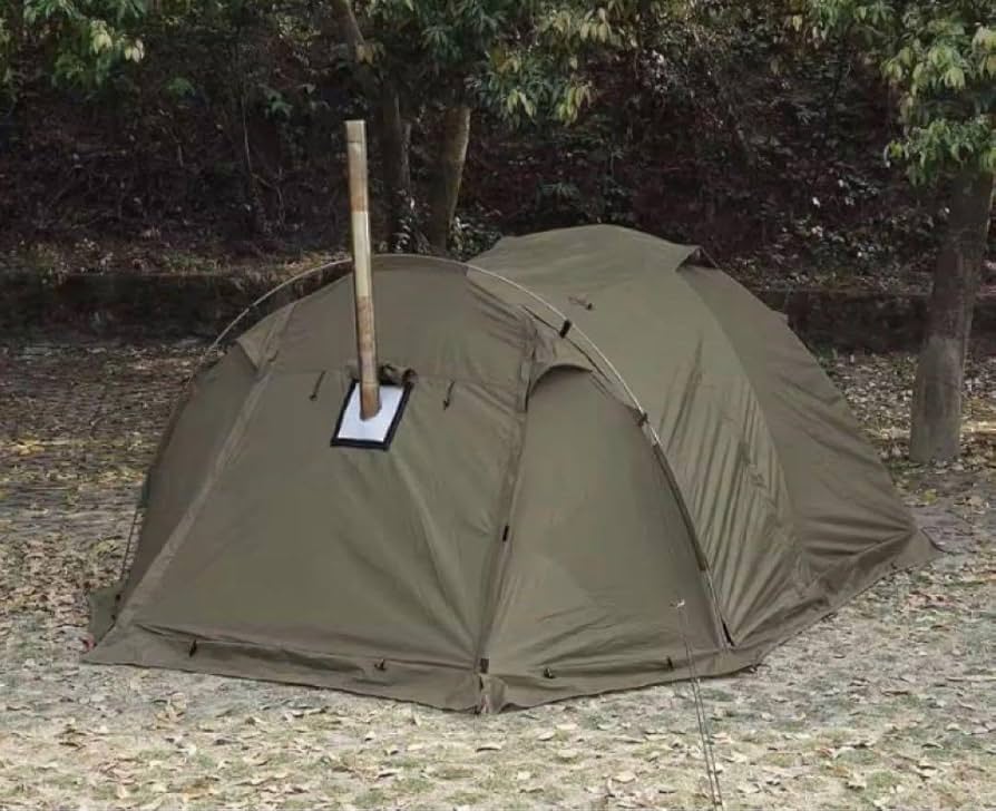 ツールーム　ベージュキャンプテント　2〜3人　薪ストーブ　煙突穴有り Amazon.co.jp: ツールーム ベージュキャンプテント 2〜3人 薪