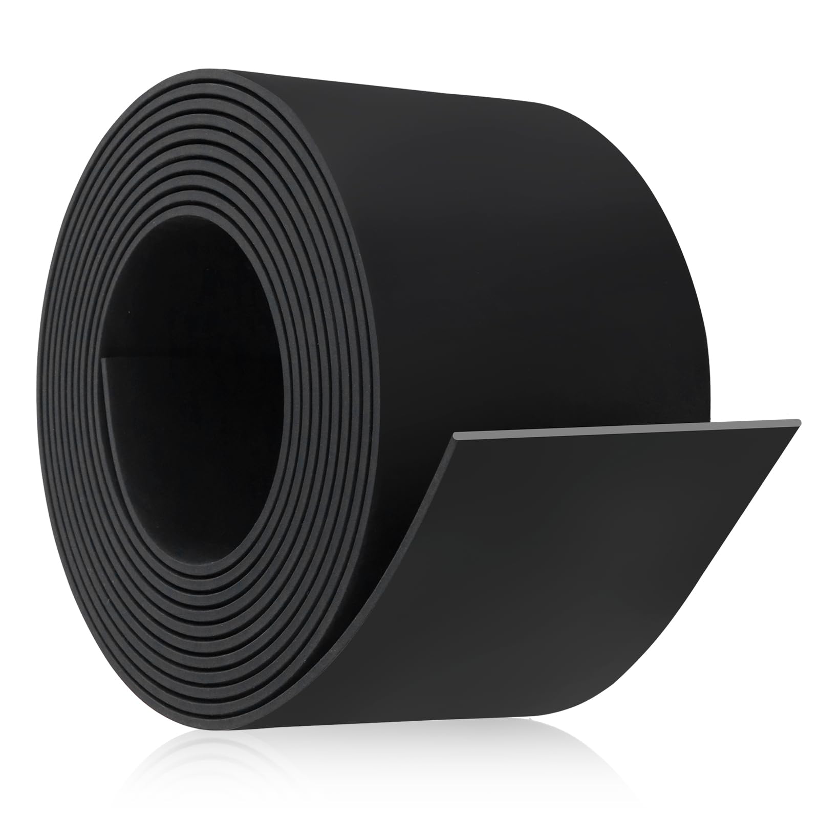 Rubber Strip 3m(L)×75mm(W)×3mm(T) Solid Neoprene Matting Roll Black Rubber Sheet Neoprene Sealing Strip for Sealing Gasket, DIY Gaskets, Reduce Vibration Mat (Non-Adhesive)