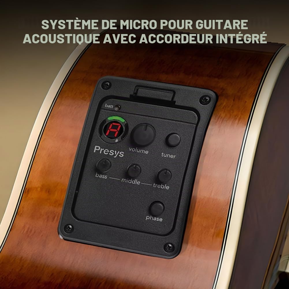 Fishman Presys Égaliseur de préampli de guitare acoustique alimenté par piles