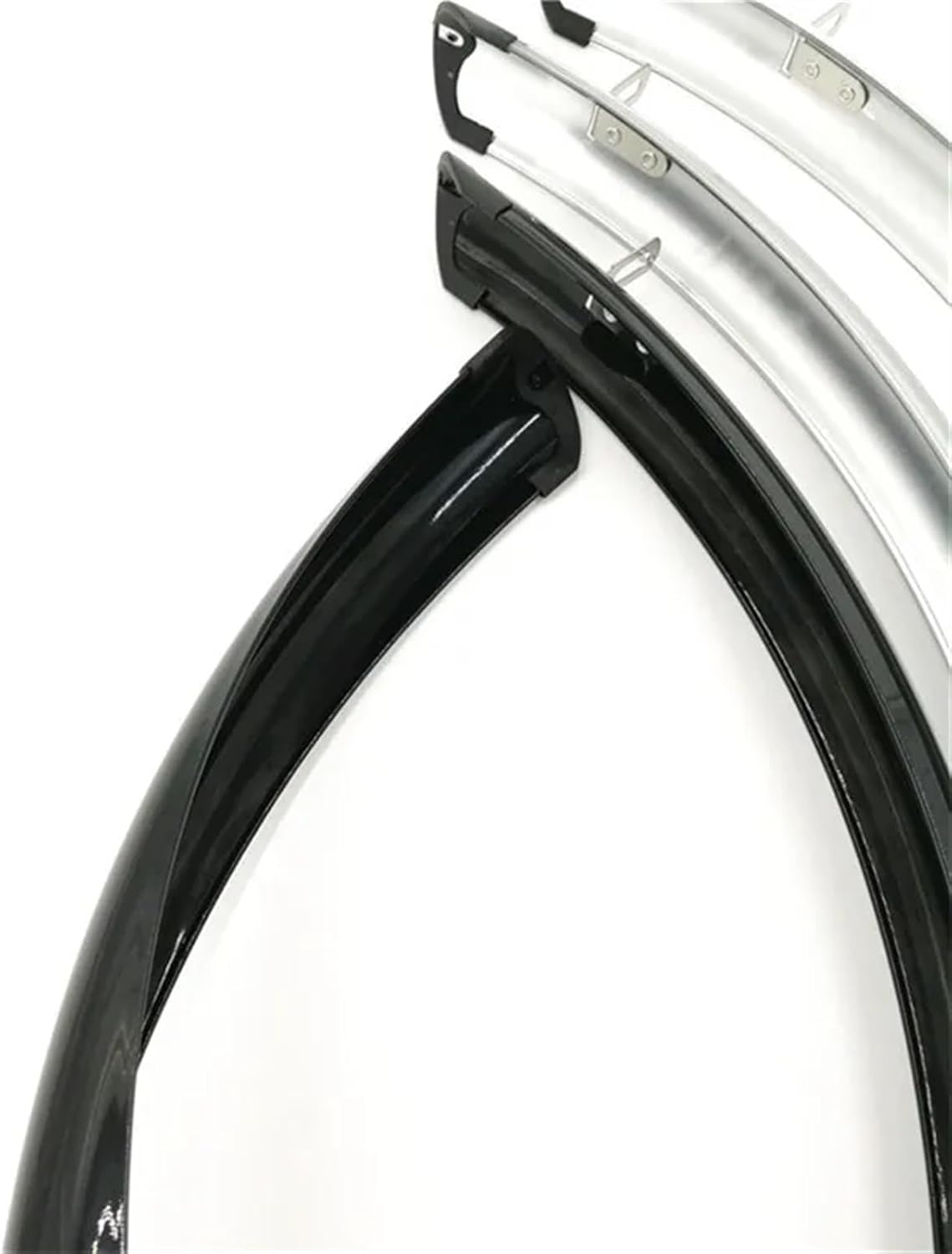 Bike Fender Set 700C Road Bicycle Fender Fixed Gear Bike Retro Bicycle Fenders City Bicycle Fender Black Silver Bike Practical Accessories Mountain Bike mudguards(Silver 1pair)