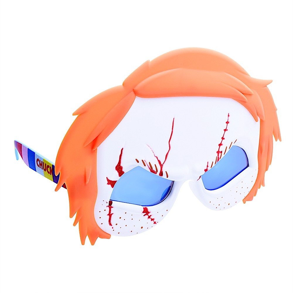 Sun-Staches Officially Licensed Horror Movie Sunglasses | Chucky, Jason, Pennywise, Frankenstein Monster Eyewear Mask