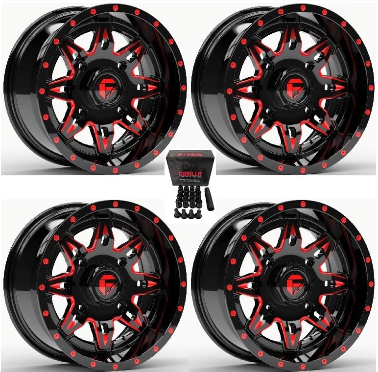 Fuel Lethal UTV Wheels Red/Black 14" Polaris RZR 1000 XP/Ranger XP 900/1000