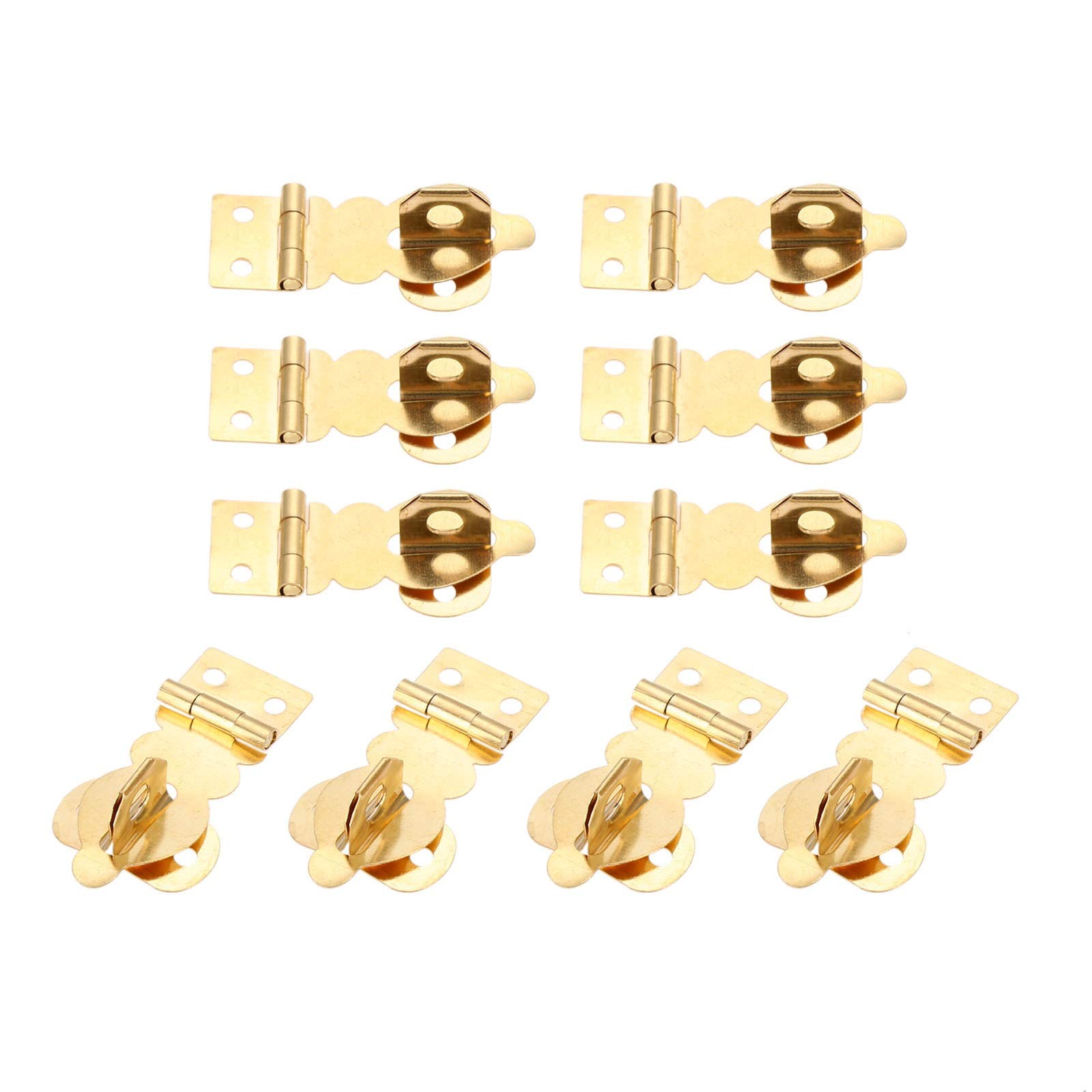10Pcs Antique Box Latch Clasps Brass Jewelry Box Padlock Hasp Locked Wooden Wine Gift Box Handbag Buckle 27 * 19mm