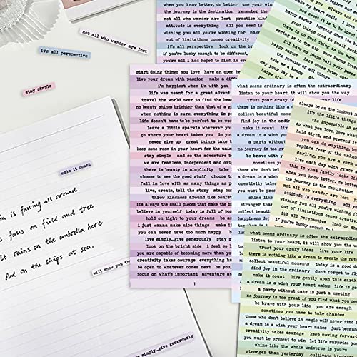 32 Sheet Quote Stickers For Journaling- Vintage Scrapbooking Supplies Kit For Adults, Macaron Color Small Talk Stickers Phrase Word Notebook Diy For Art Junk Journal Planners Collage Album Aesthetic Embellishment(Macaroon) #TOP3
