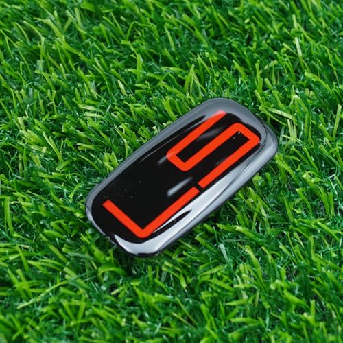 Image of Side Pillar Roof Cab Emblem Badge Nameplates Sticker Replacement for 99-07 15036135 inchLS 2Pc (Black Red)