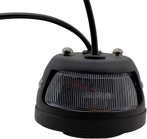 Miniatura 4 de FATECIM 2 luces traseras LED vintage Duolamp de 12 V, indicador de parada trasera con señales de giro y lámpara de matrícula, lente ahumada,