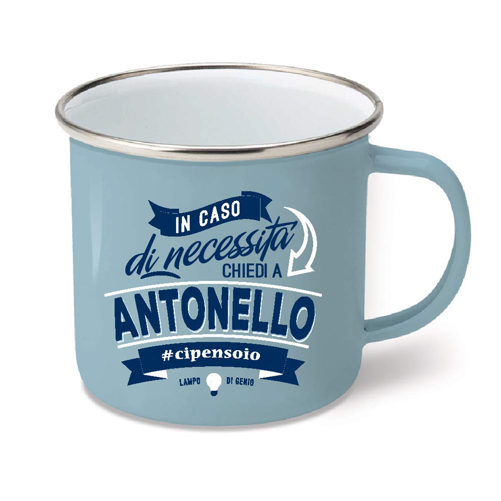 Tazza In Metallo Smaltato Con Dedica 'Sono Uno Studente' - Nome Top Bloke - BM018
