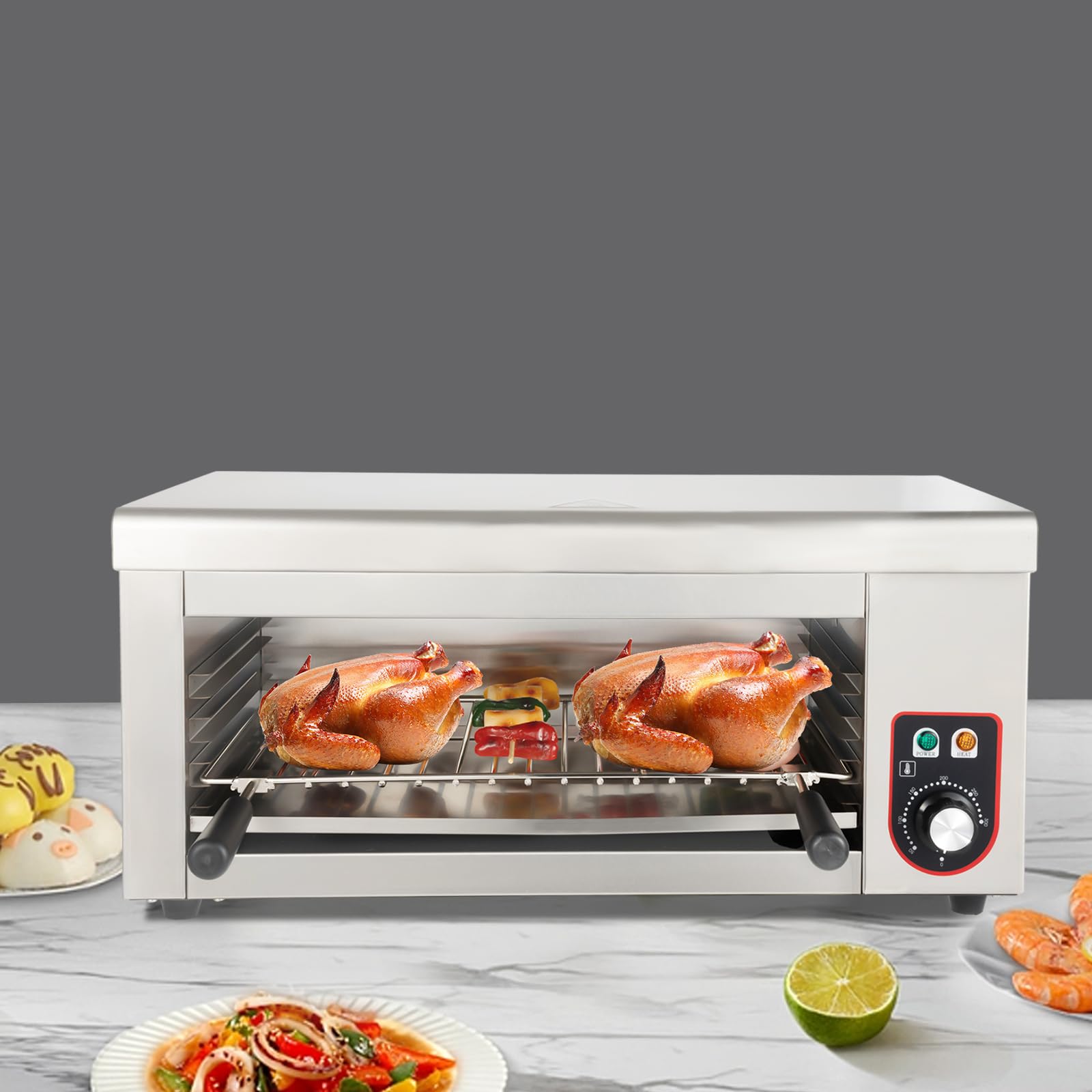 Electric Cheese Melter Grill, Electric Cheese Melter, 1500W Cheesemelter Grill, Stainless Steel Cheese Melter Machine for Melt Cheese, Toast Sandwiches, Grill Steaks