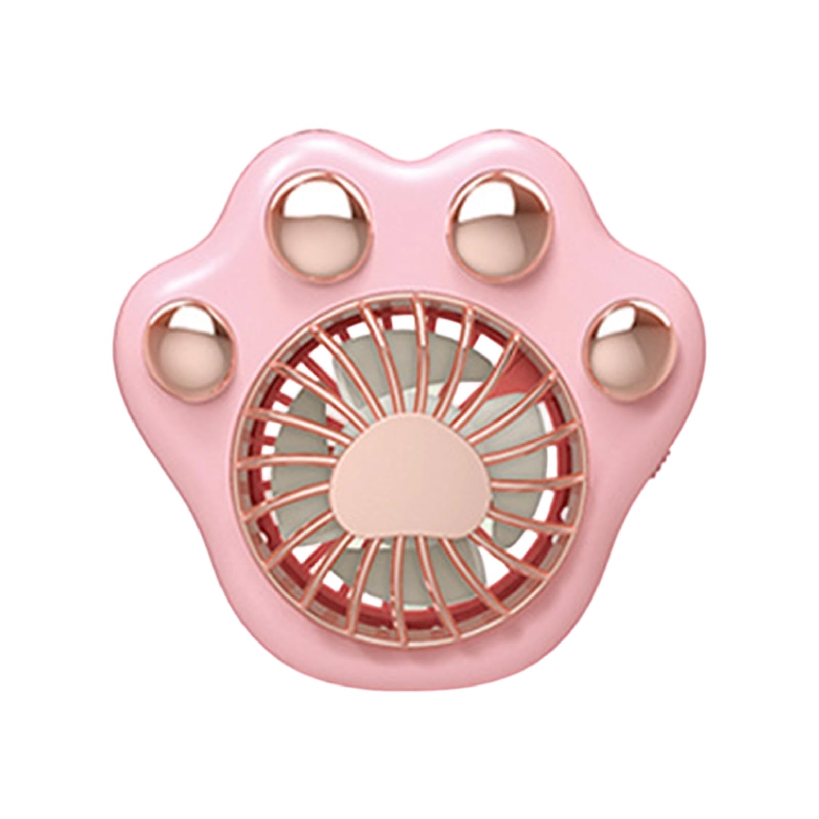 Saterkali Cat Paw Fan, Mini Handheld Rechargeable USB ABS Plastic Soft Cute Pink White, For Travel Office Outdoor Summer Cooling Gift For Girls Pink B