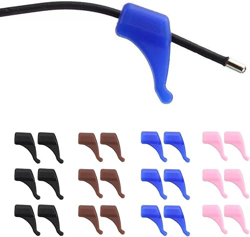 Miniatura 7 de Omnful Ganchos antideslizantes para las orejas, soporte para gafas, retenedores de gafas, funda de silicona suave con puntas de sien, almohadillas