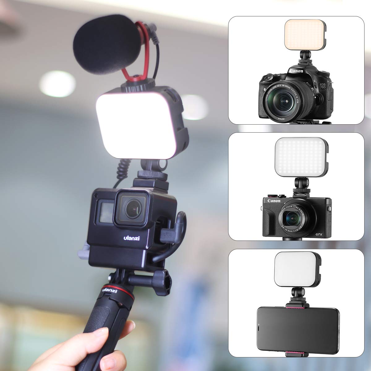 VIJIM VL100C Bi-Color LED Video Light on Camera Adjustable Angle Dimmable — Amazon image 6