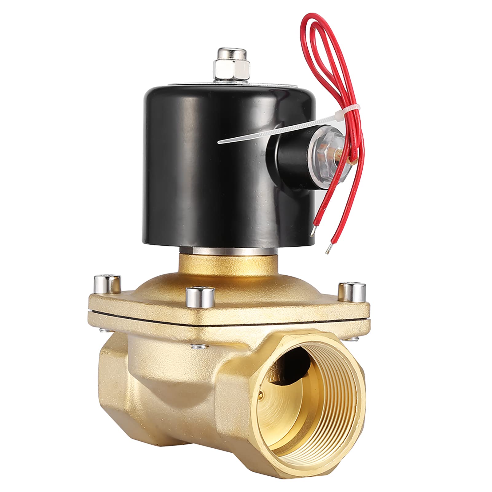 Válvula Solenoide Eléctrica Válvula Solenoide Bidireccional de Latón DN40 1-1 2 Pulgadas 220 VCA Normalmente Cerrada IP65 0 a MPa para Control de Flujo de Aceite, Aire y Agua