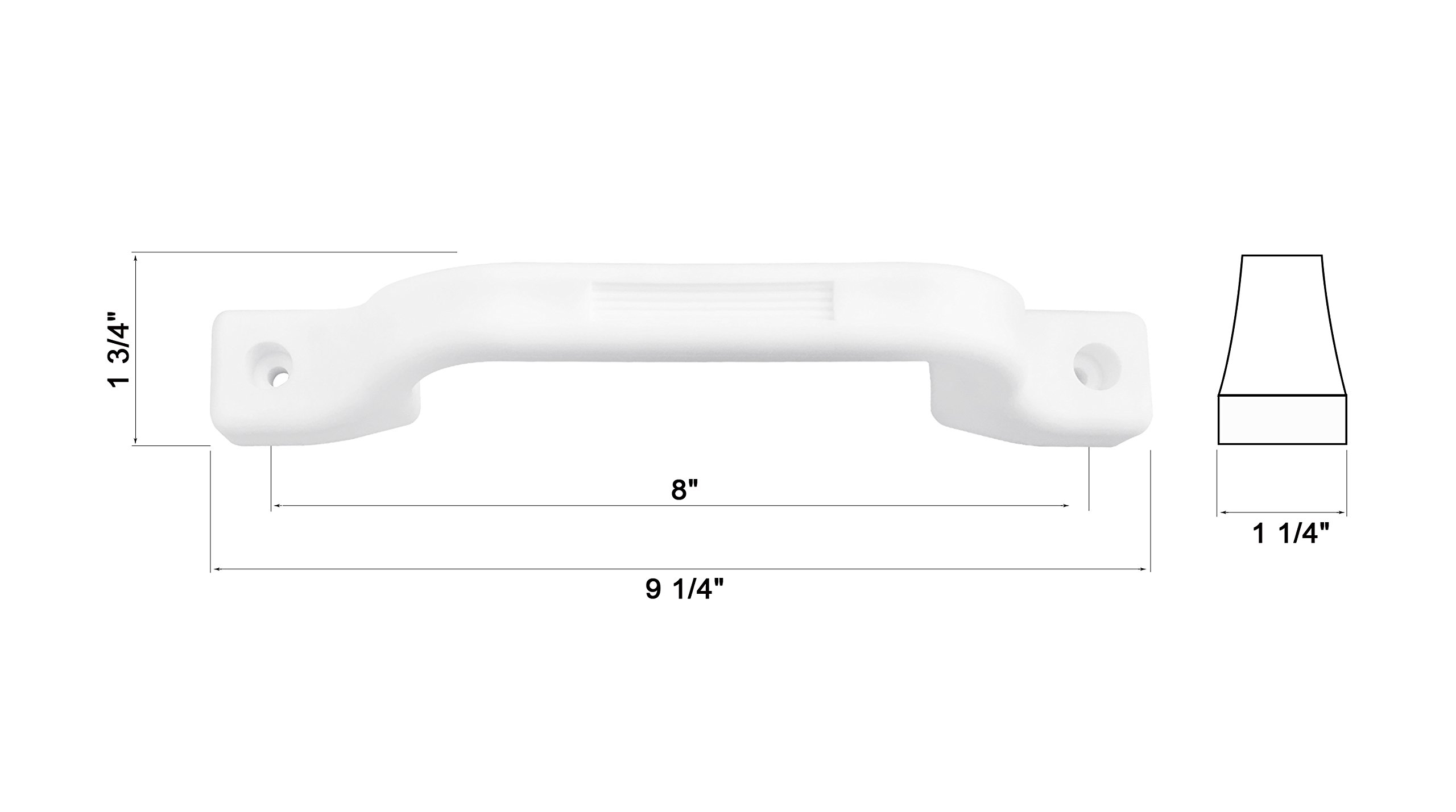 Lot De 2 Poignées De Porte Pour Camping-car, Mobil-home | Plastique Blanc, Installation Facile | Distance Entre Trous 19.6 Mm | Avec Vis Et Cache-trous