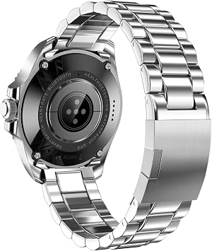 V0525 316L Paslanmaz Çelik, Döner Bezel, Bt Call, Spor Sağlık, IP68 Profesyonel Akıllı Saat (kırmızı-mavi)