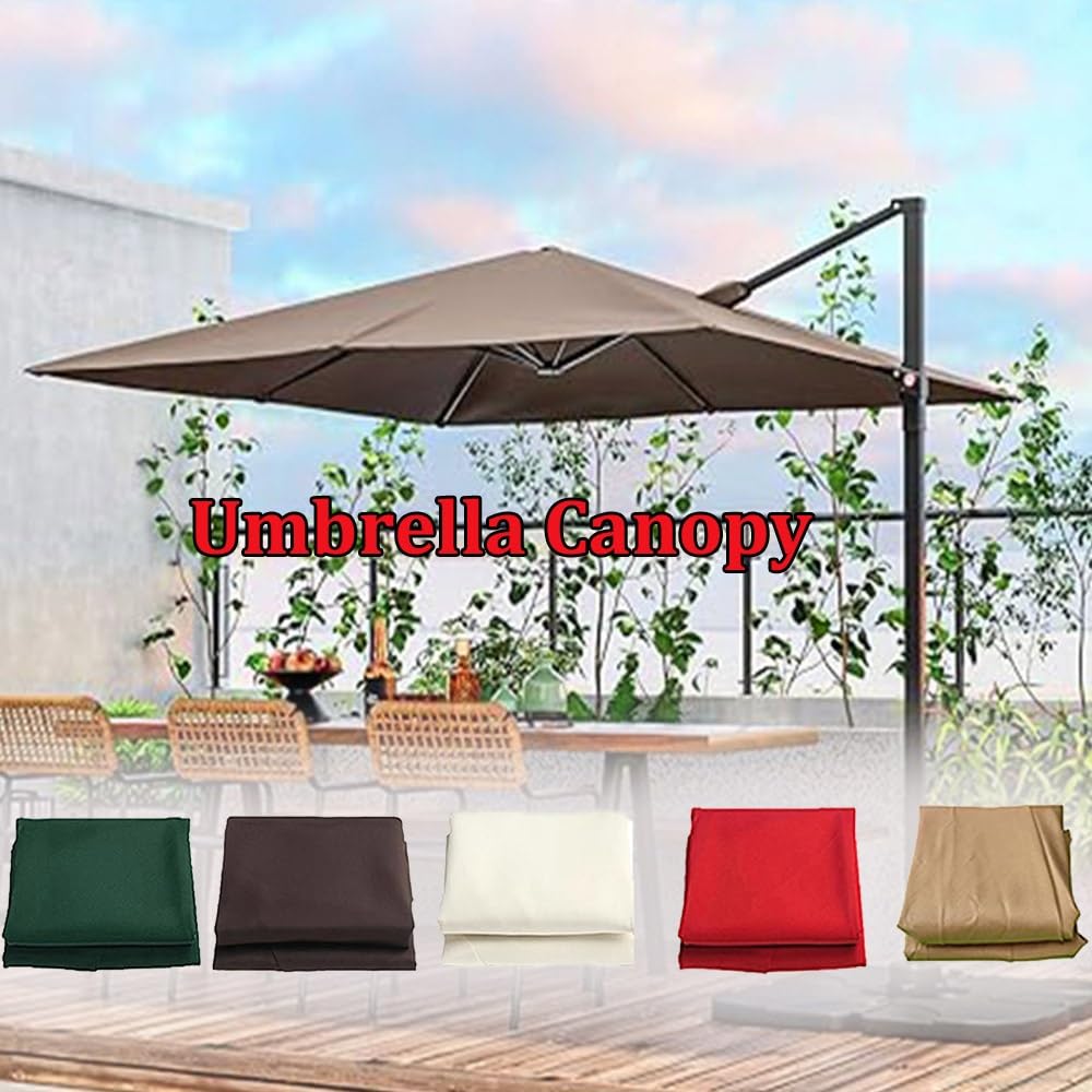 Kwadratowy baldachim tarasowy, 300 x 300 cm, 8 żeber, przesunięty parasol, zamiennik tkaniny, bordowy pojedynczy blat x 25 cm