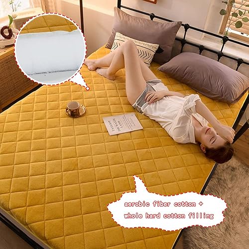 Miniatura 4 de Colchón de futón plegable japonés, colchón de tatami coreano, almohadillas de dormir japonesas para el suelo, colchón enrollable para estudiantes,