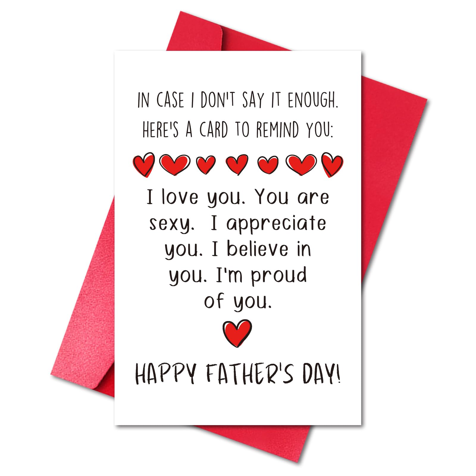 LYMEQING Romantic Father’s Day Card for Husband Boyfriend Fiancé, Sweet Father’s Day Gift Card from Wife Girlfriend Fiancée, Warm Gift for Him Men
