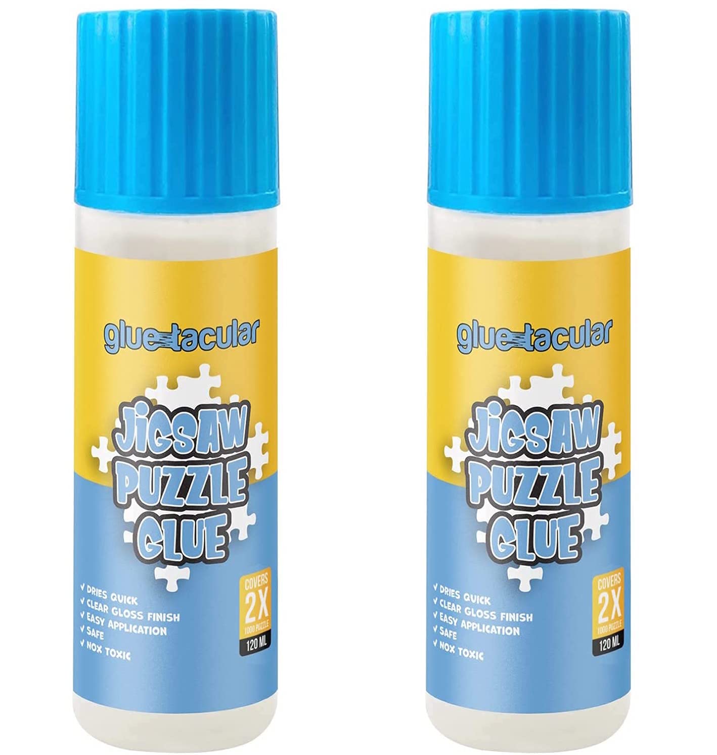 Buy Gluetacular Jigsaw Puzzle Glue with Applicator (2 Pack) 120ml x 2