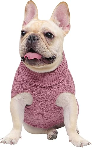 Lawkul Suéteres de punto para perros pequeños, suéter de punto para mascotas, gatos, suéter cálido para perro, ropa de invierno para perro, ropa de