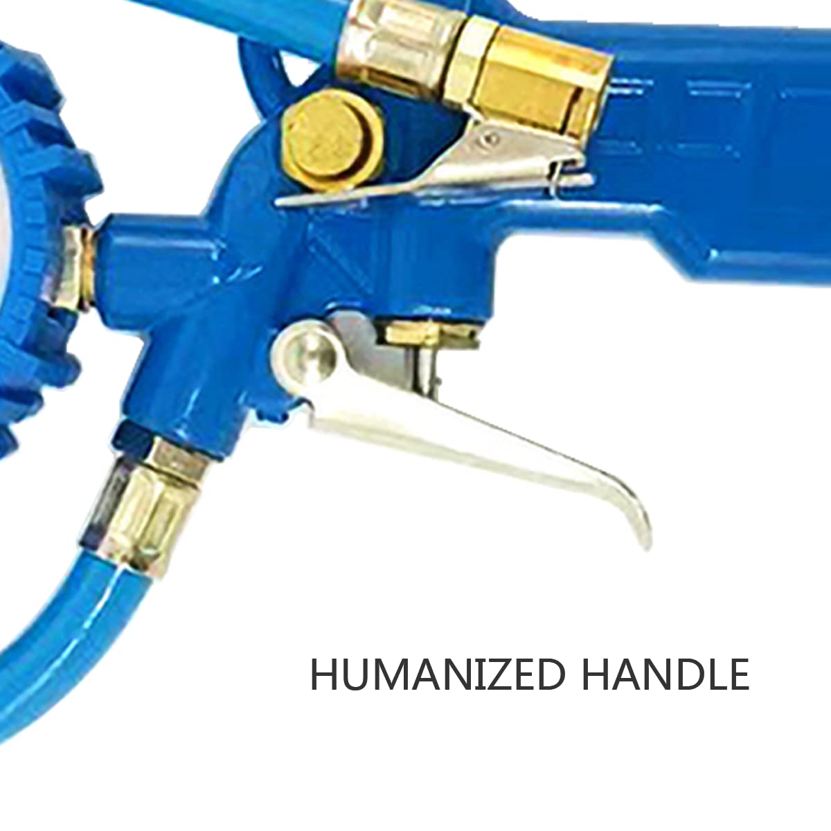 Manometro per Pneumatici 10,7 mm Pistola per Pressione Pneumatici con puntatore Meccanico a Porta Gonfiabile per Auto, Moto, Bicicletta
