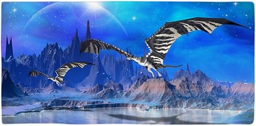 CafePress Fantasy Dragons - Toalla de playa grande, toalla suave con diseño único