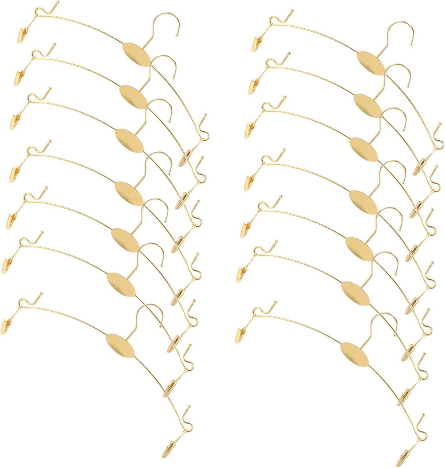 10pcs Bra Hangers Non-Slip Clips Sturdy Underwear Hangers for Home Use Store Laundry Gold Threaded