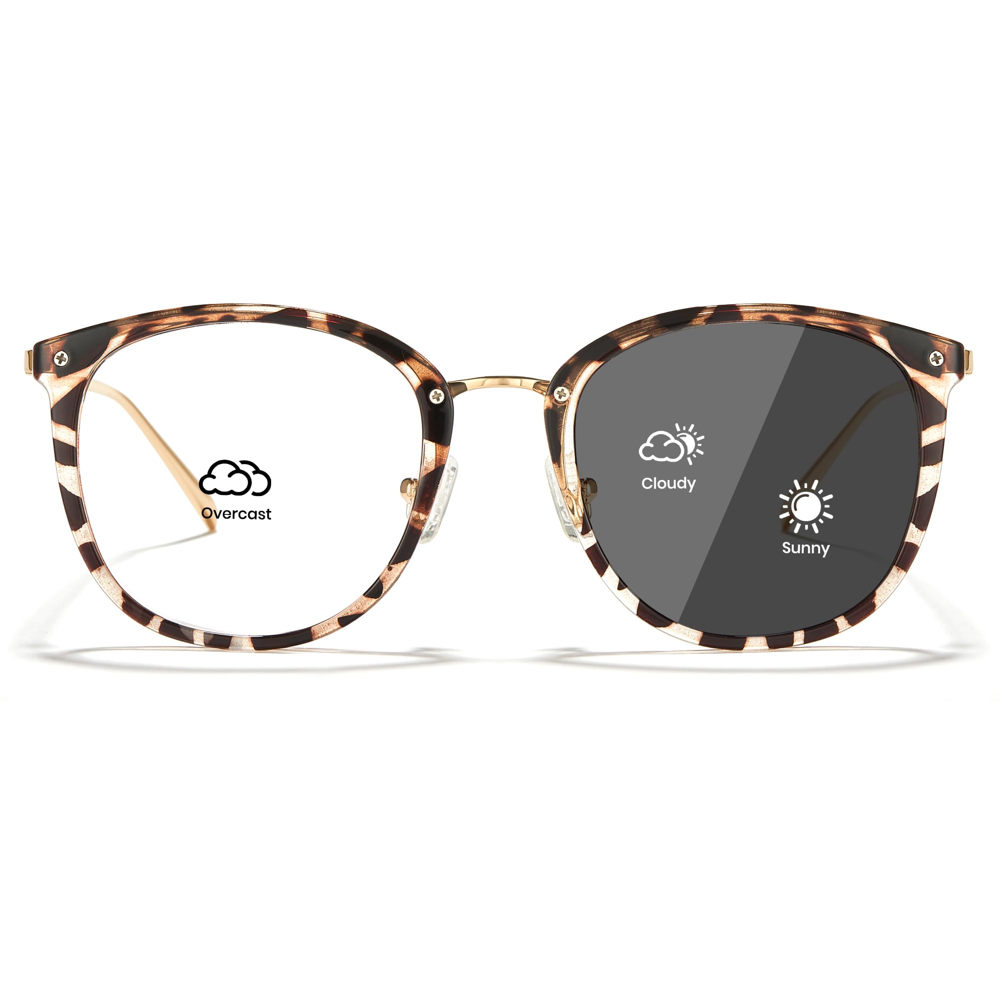 Cyxus Blue Light Photochromic Glasses for Women, Fashion Computer Glasses