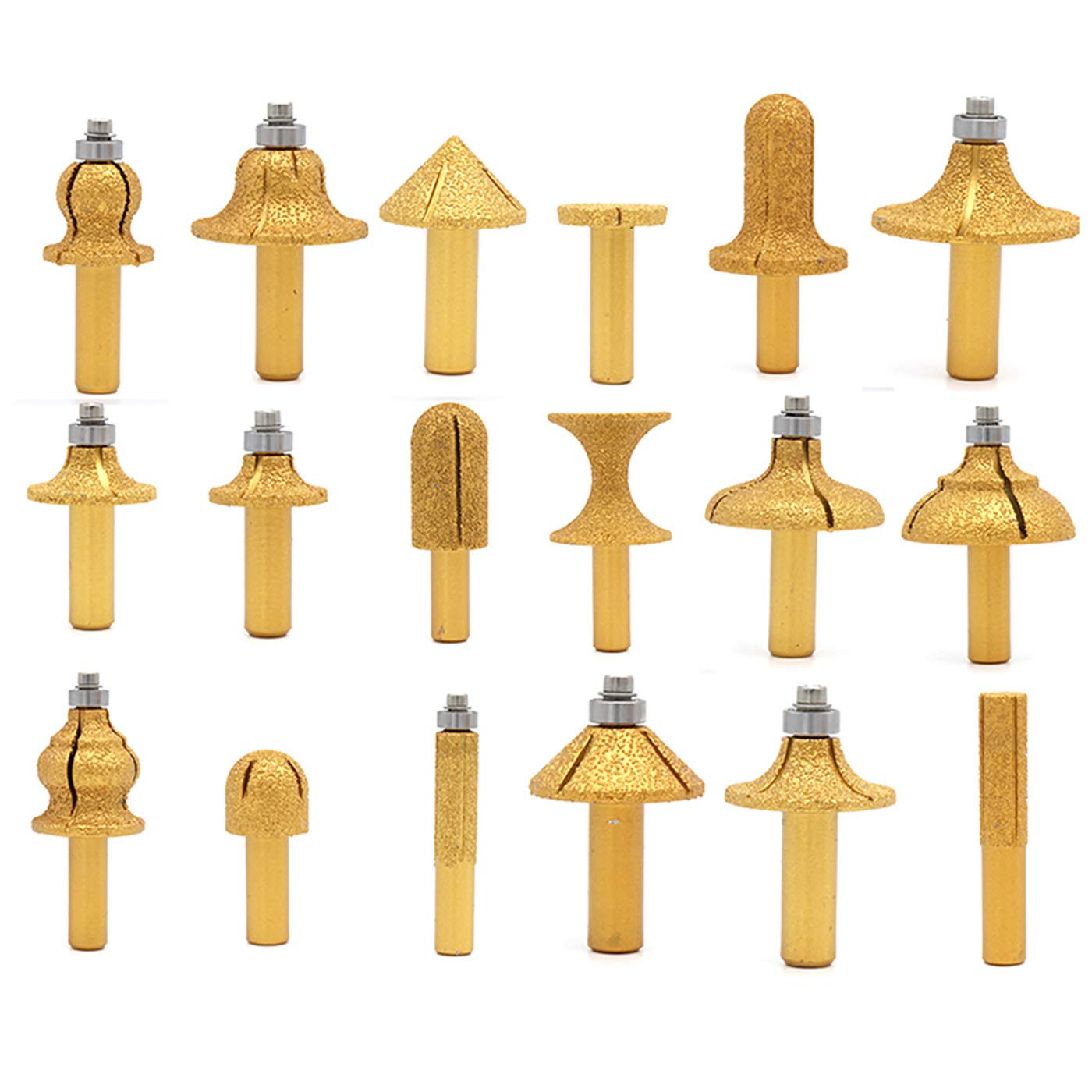 Bit di router di diamante elettrolitico 1/2 '' Shank Bullnose cono diritto per marmo Rettifica bordo fresa