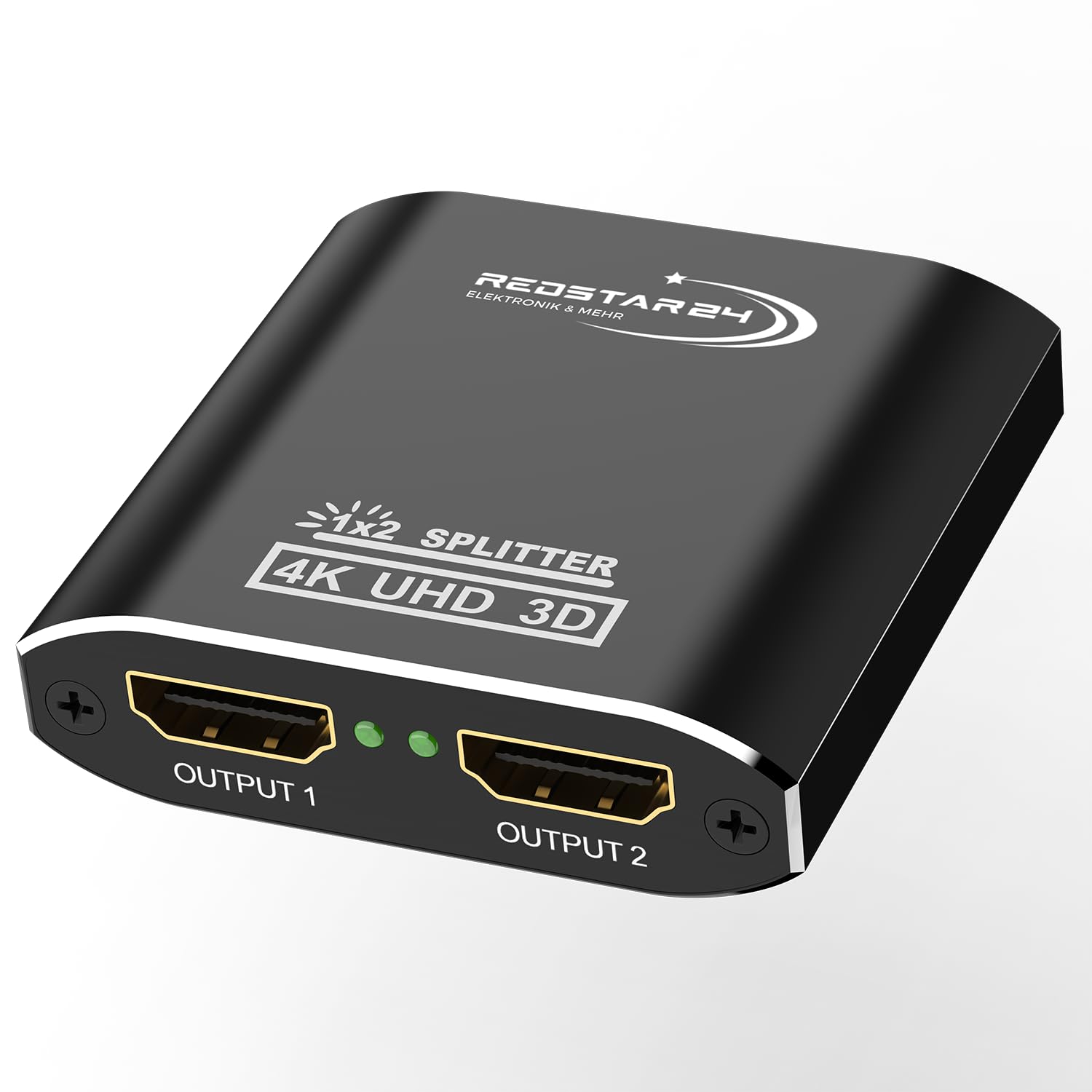 RedStar24 HDMI Splitter 4K@60Hz, 1 In 2 Out Ripartitore HDMI, Sdoppiatore hdmi 1 ingresso 2 uscite, supporta HDCP, 4K, 3D, UHD, 1080P - Compatibile con Xbox, PS4, Roku, Firestick, HDTV e Apple TV